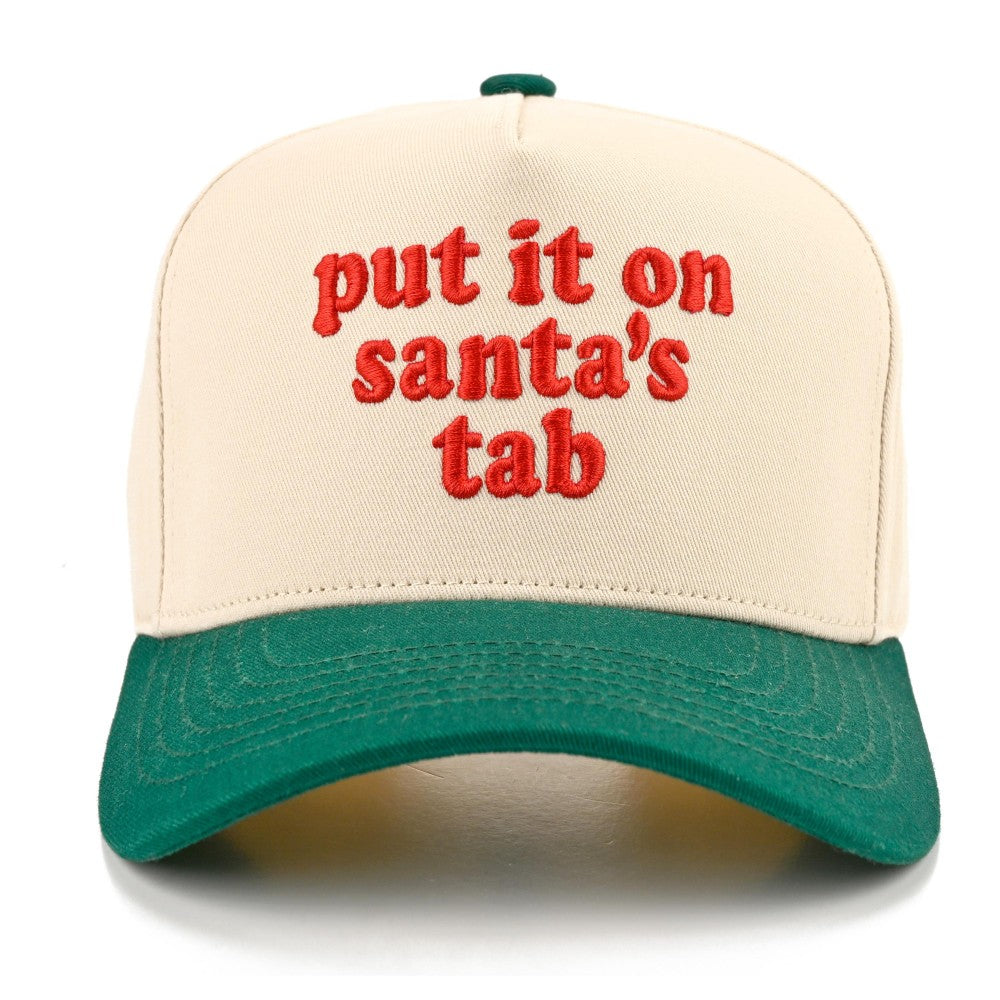 Green Put It On Santa's Tab Hat