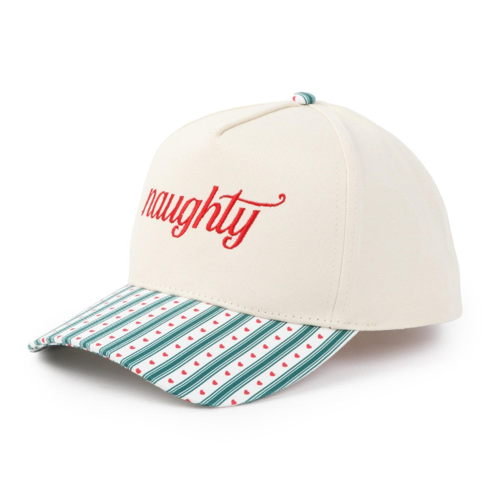Naughty Stripe Brim Hat