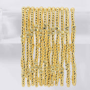 3mm Stretch Bead Bracelets with Textured Larger Bead Accents