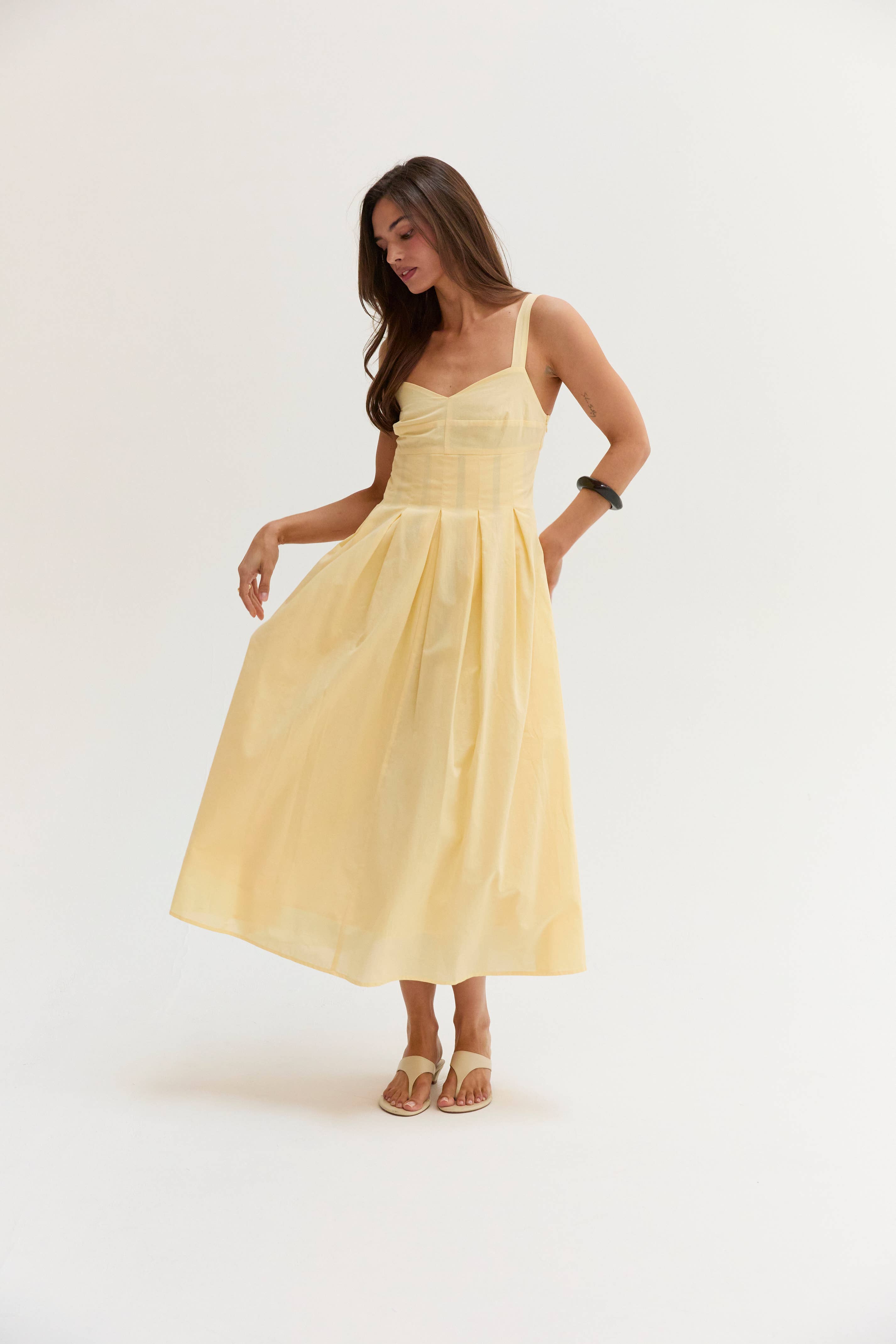 Yellow Valerie Fit And Flare Dress