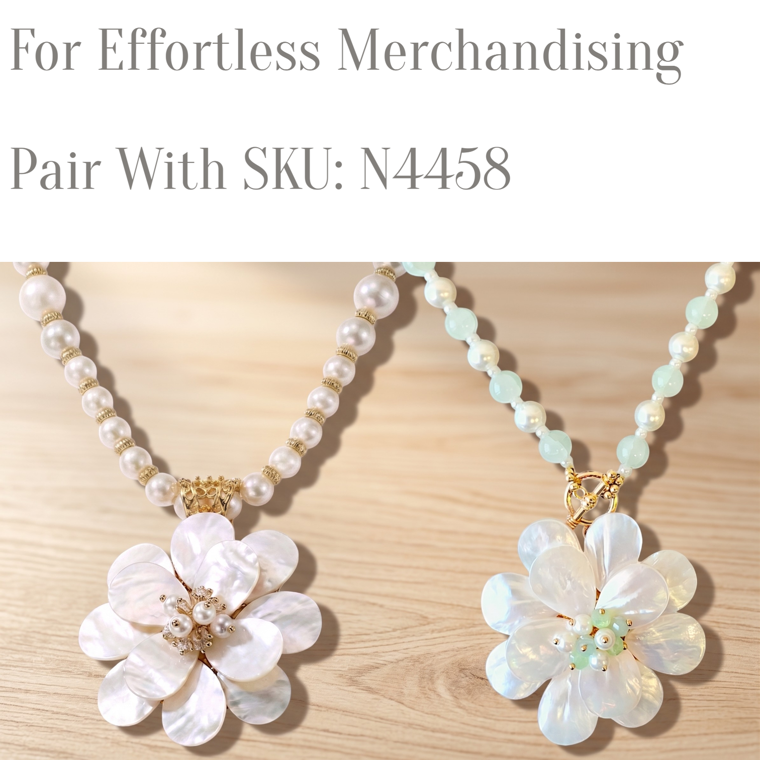 Mother of Pearl Flower Necklace