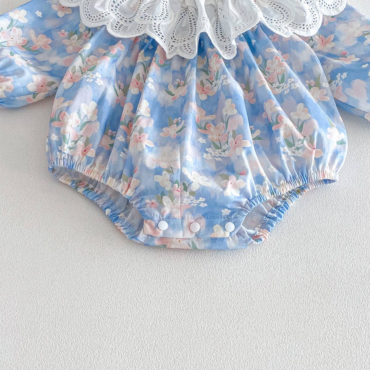 Baby & Toddler Lace Collar Floral Dress Romper — view 7