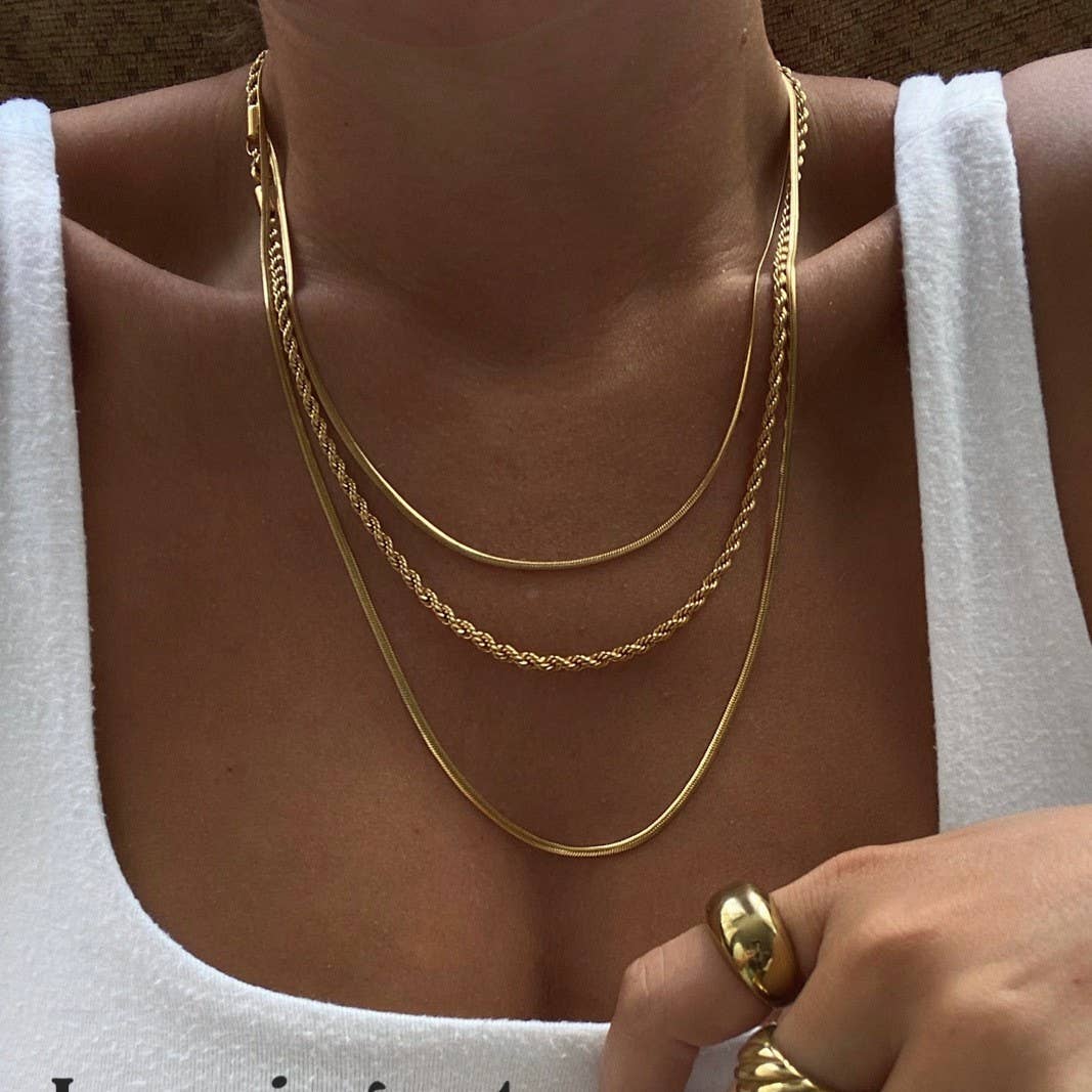 Gold Layered Chain Necklace