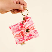 Pink Bow Earbud Case Keychain