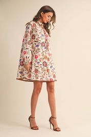 Exclusive Print Blanket Mini Dress