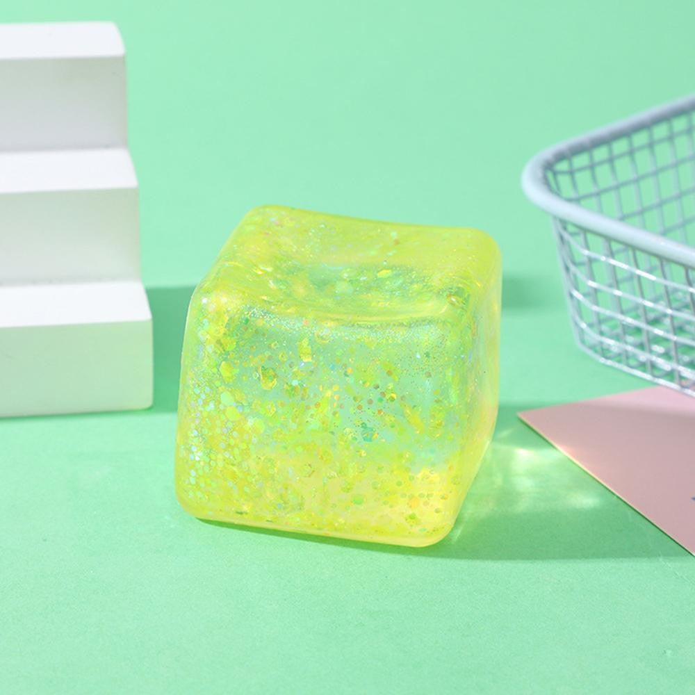 Green Glitter Cube Squishy