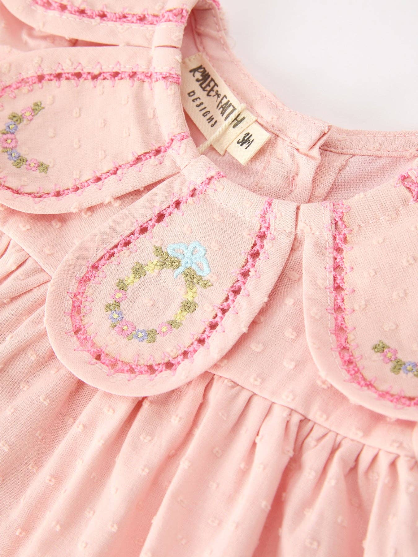 Pink Peter Pan Embroidered Bloomer Set