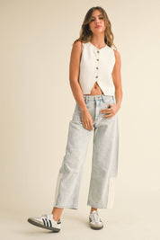 Patch Barrel Denim Pants