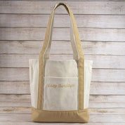 Lazy Sundays Embroidered Tote Bag