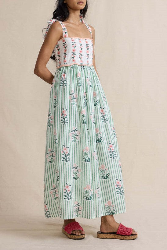 Floral Flare Bow Tie Dress