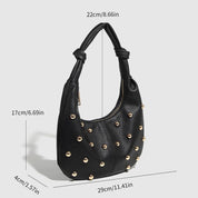 Metallic Studded Shoulder Bag