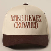 Brown Make Heaven Crowded Trucker Hat