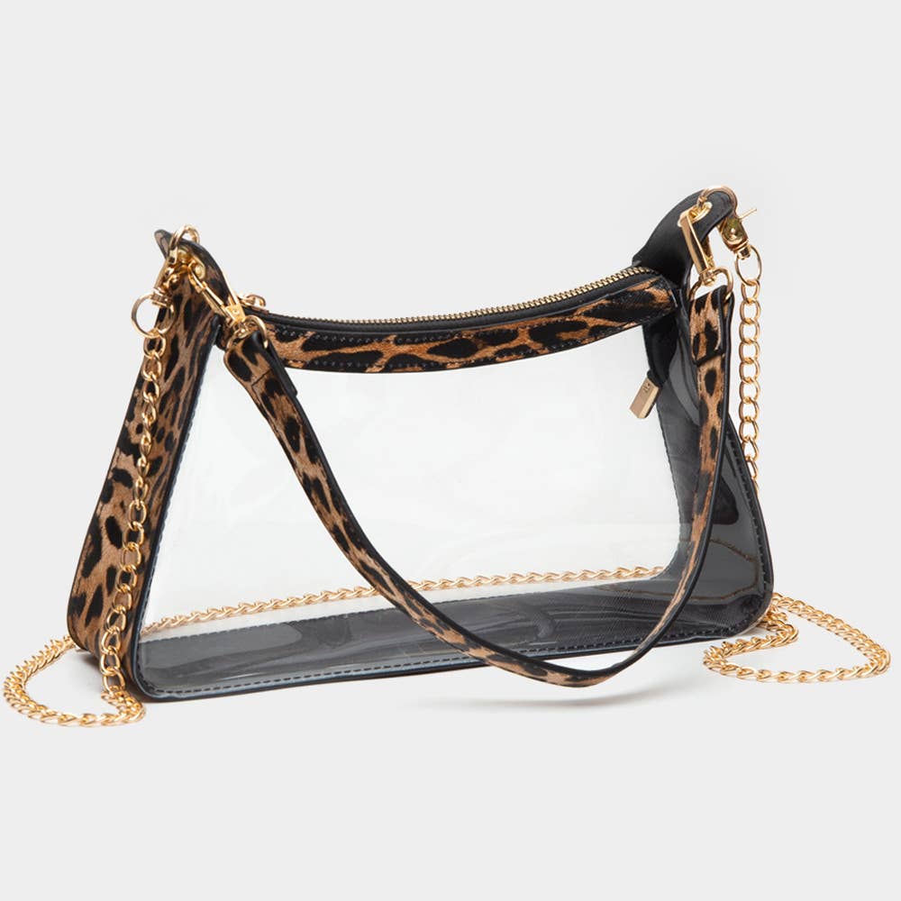 Transparent Hand Bag / Baguette Bag / Crossbody Bag
: Gold