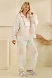 Floral Quilted Quarter Zip