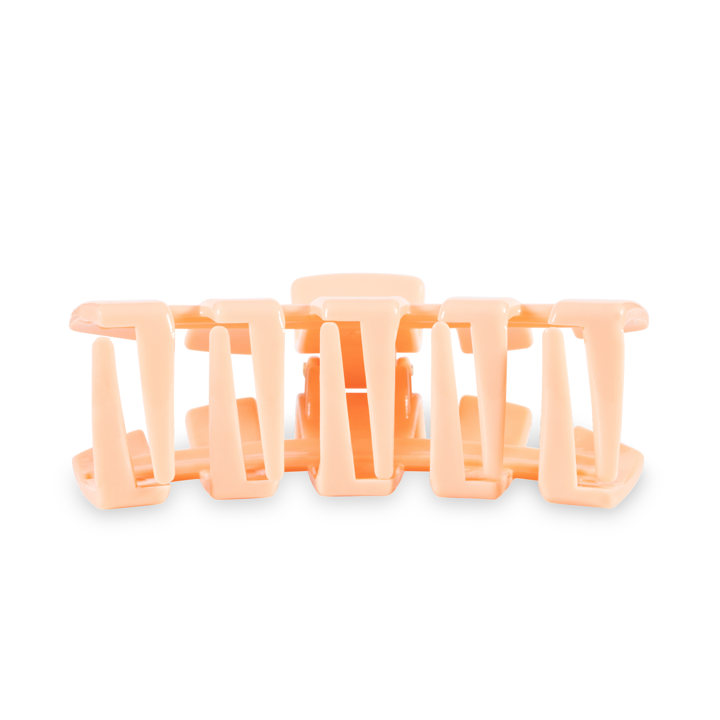 Classic Hair Clip | Large | Peach Fuzz showing strong, gentle hold that works on all hair types