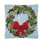 Holly Wreath Hook Pillow
