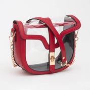 Clear Transparent Saddle Bag
: Black