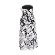 Blue 3D Flower Strapless Dress