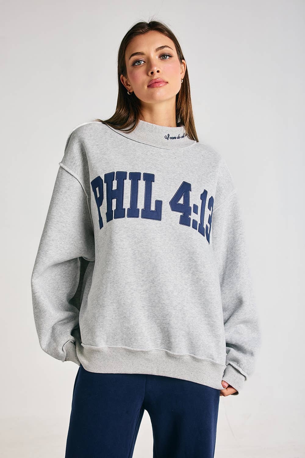 Gray PHIL 4:13 Mockneck