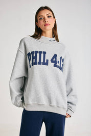Gray PHIL 4:13 Mockneck