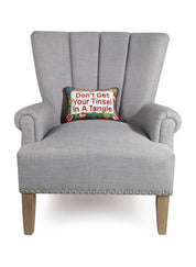 Tinsel Tangle Embroidered Pillow