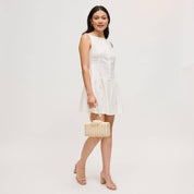 Cream Everly Evening Bag