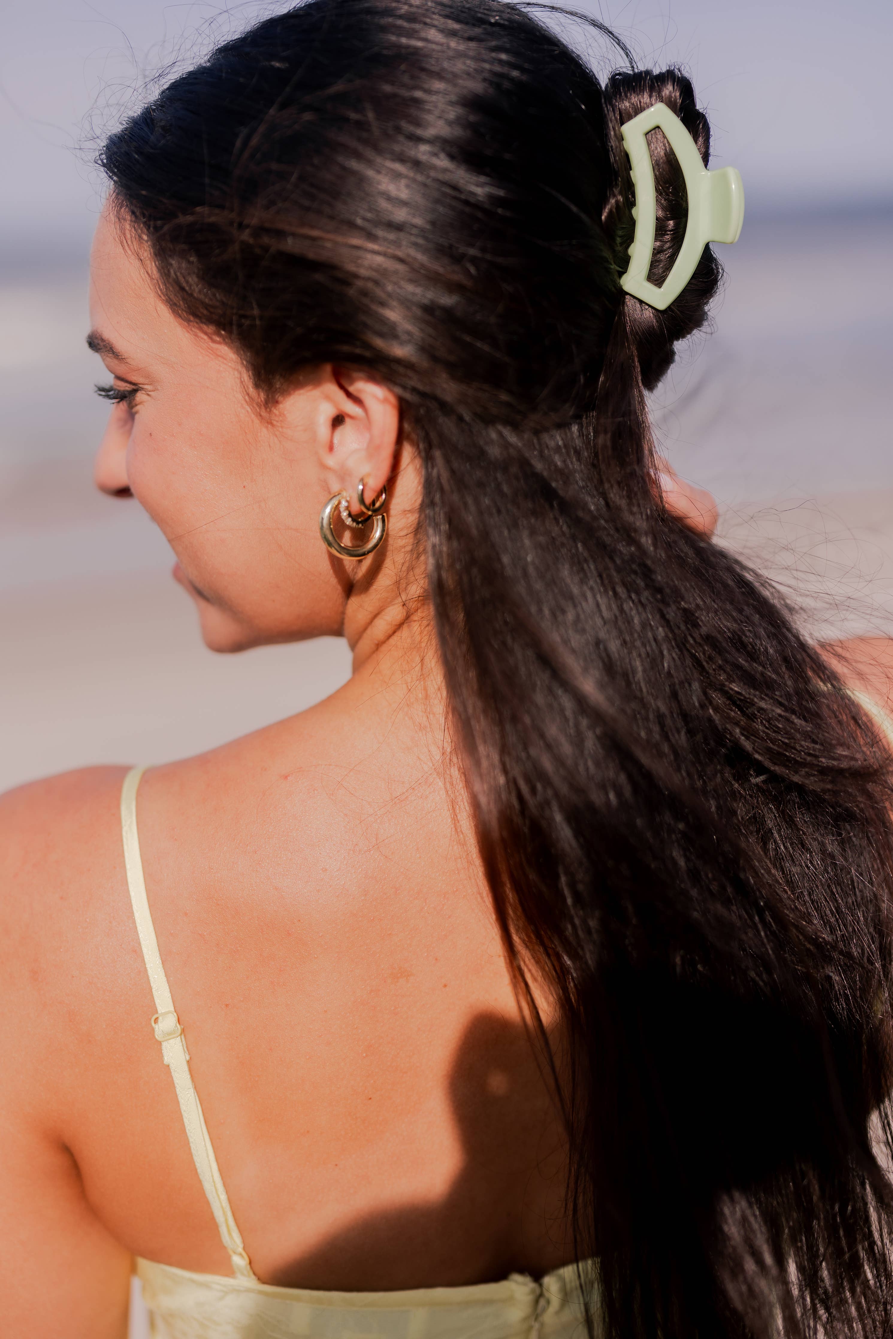Open Hair Clip | Small | Aloe, There! showing lightweight, durable, and nearly unbreakable
