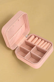 Light Pink Jewelry Organizer Travel Case