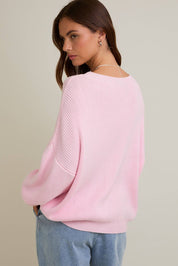 Pink American Flag Knitted Sweater