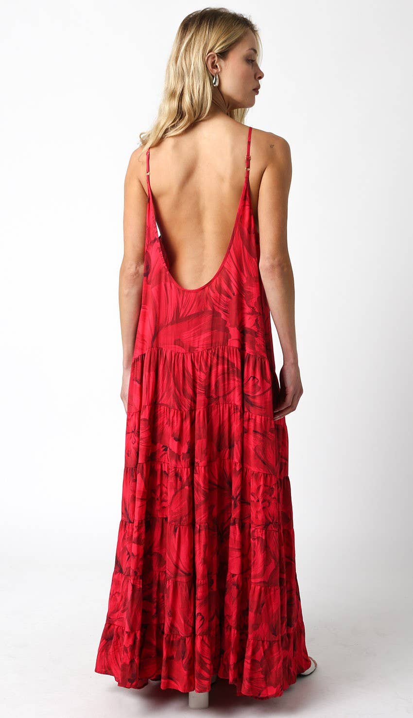 Red Floral Maxi Dress