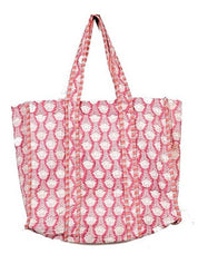 Pink Floral Tote Bag — reversible and everyday bag
