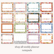 Summer Meadow Weekly Planner Notepad