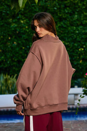 Brown 'WWJD & AMEN' Reversible Mock Neck