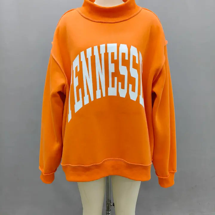 Orange Tennessee Mock Neck