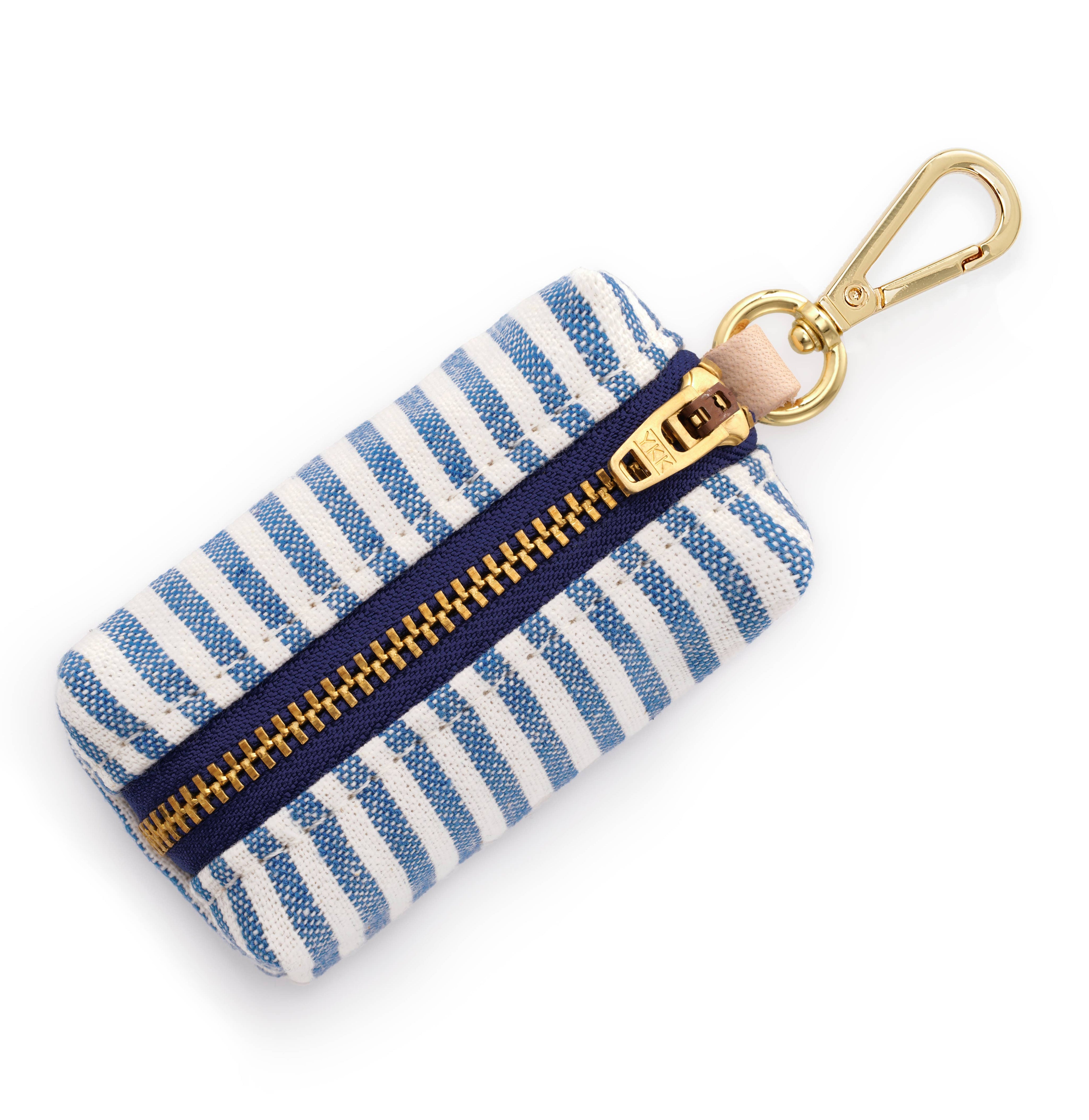 Lake Blue Stripe Poop Bag Dispenser