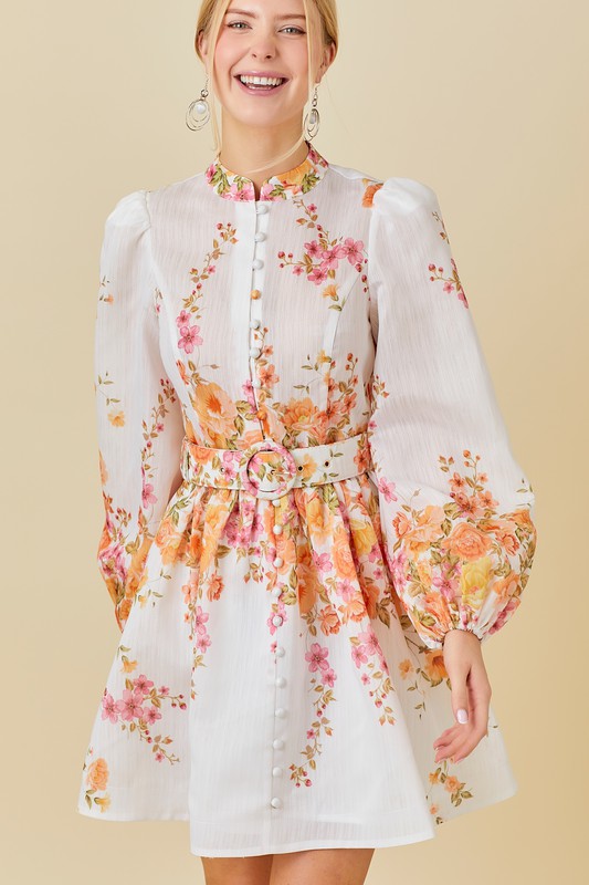 Floral Print Mini Dress