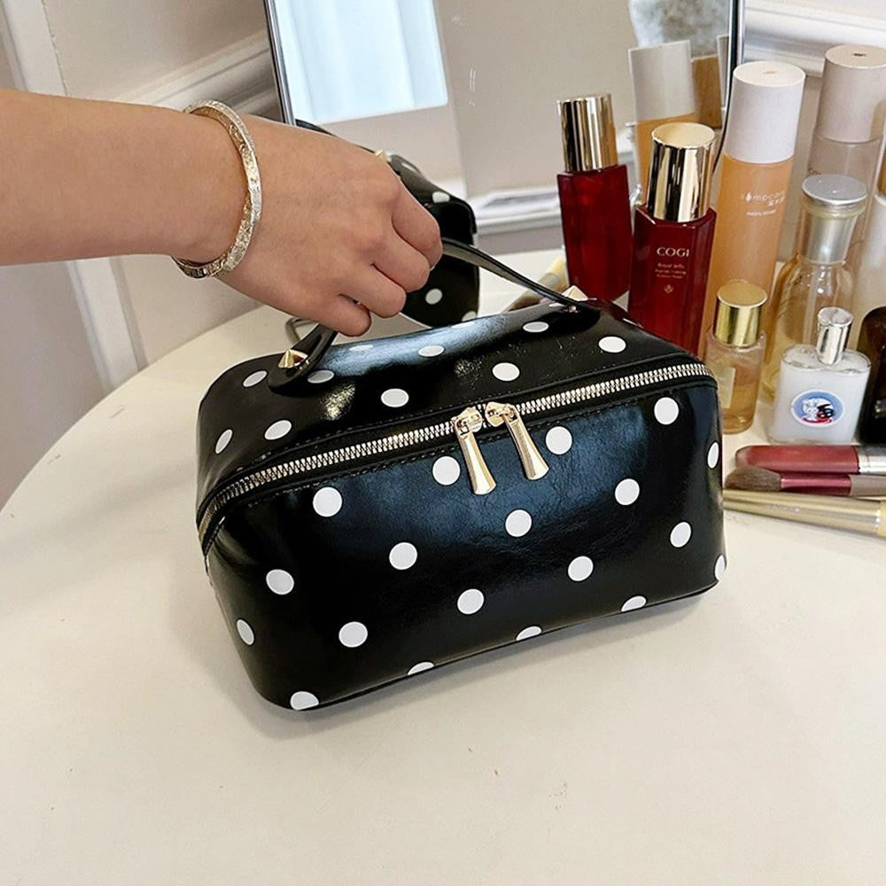 Black Polka Dot Makeup Case
