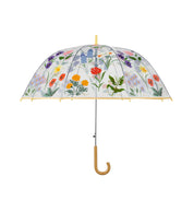 Garden Study Clear Umbrella — auto open and transparent canopy with pattern