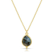 Teardrop Stone Pendant Necklace