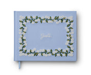 Hydrangea Embroidered Fabric Guest Book