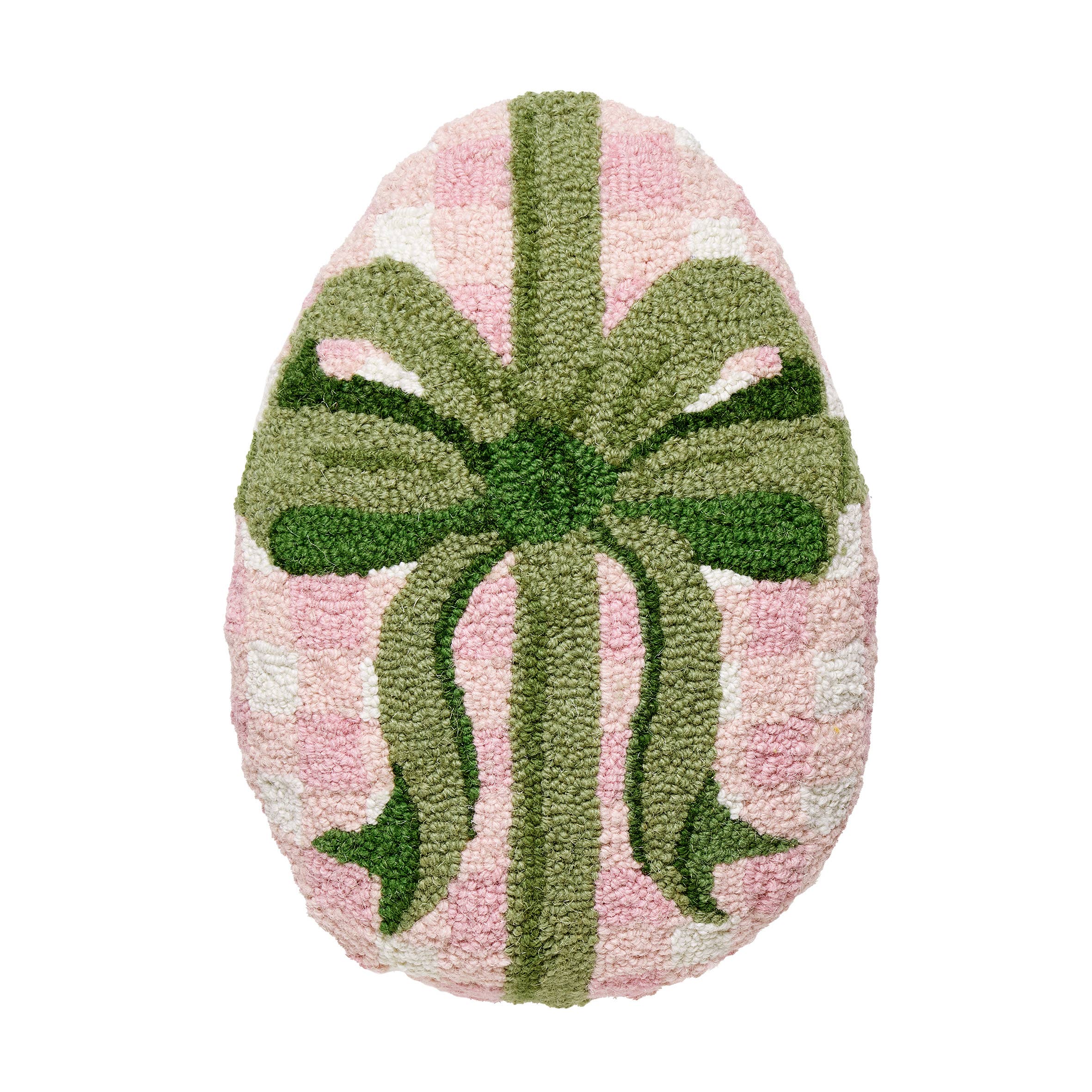 Shaped Gingham Easter Egg Hook Pillow