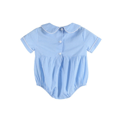 Blue Baby Brother Smocked Collared