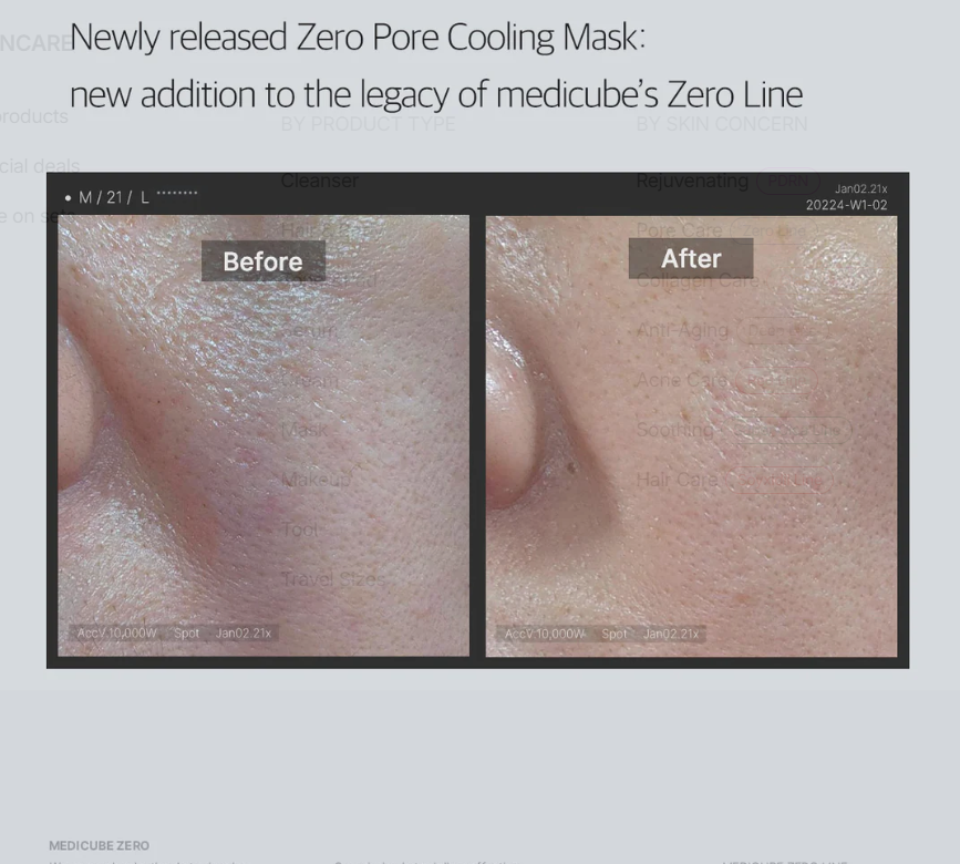MEDICUBE Zero Pore Cooling Mask