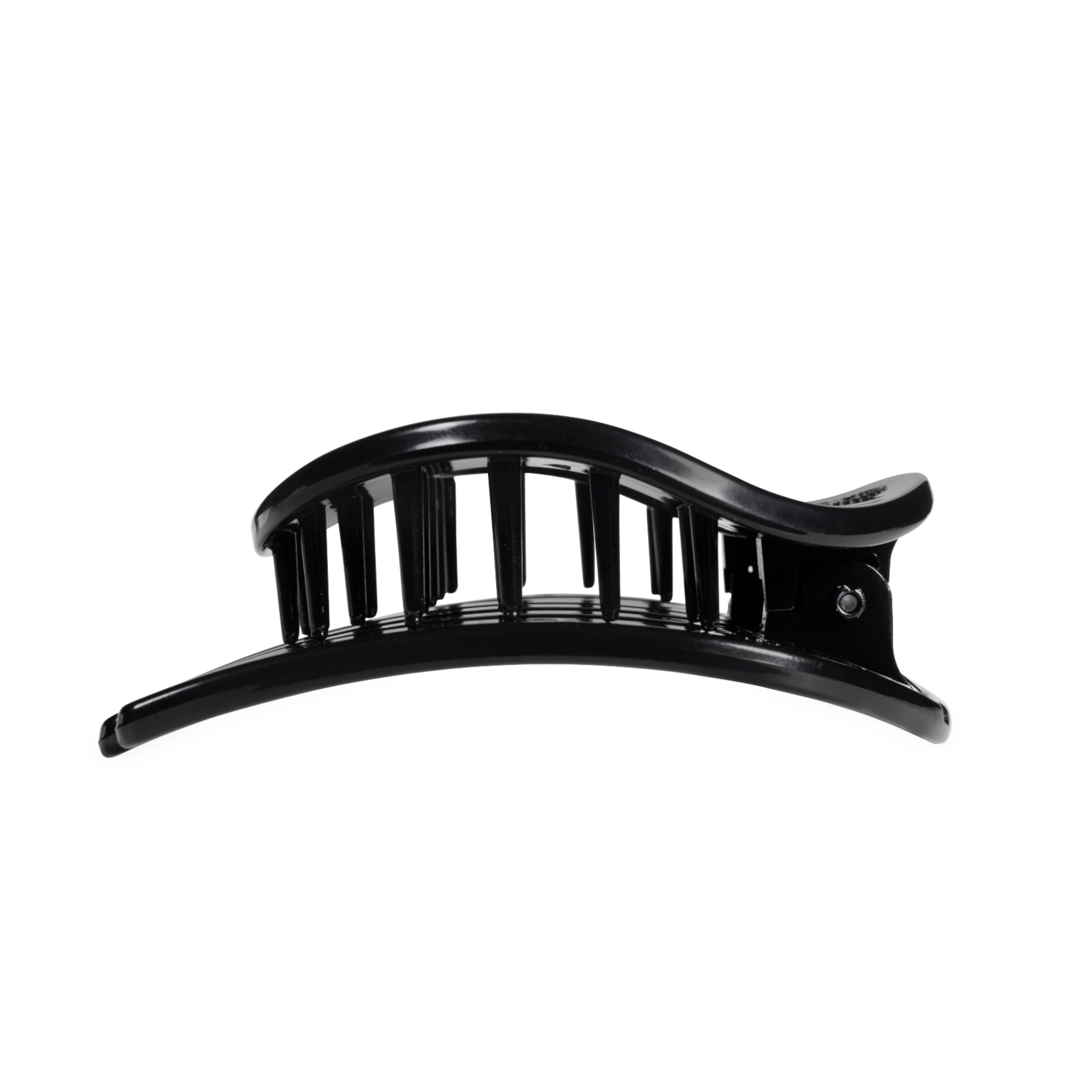 Flat Circle Hair Clip | Large | Jet Black