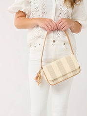 Blue & White Stripe Shoulder Purse