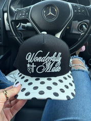 Black Polka Dot Wonderfully Made Hat