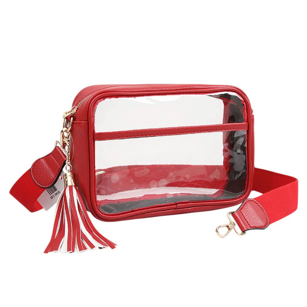 Red Clear Crossbody Bag
