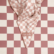 Terracotta Checker Extra Large Hair Towel
