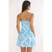 Light Blue Floral Mini Dress