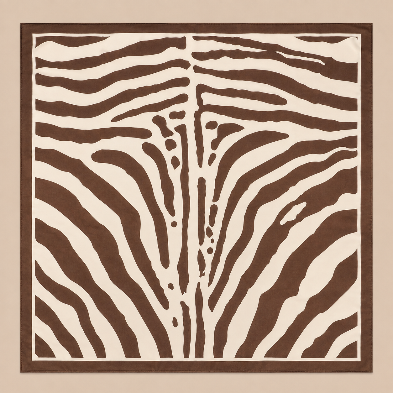 Brown Zebra Bandana Scarf